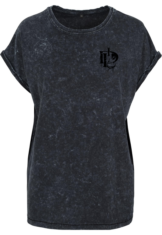 In Dying Lights - Extended Shoulder Ladies T-Shirt "Acid Washed Logo"